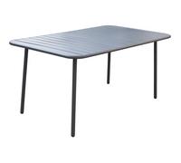Table jardin en métal "Bilbao" - 150 x 90 x 71 cm - Gris
