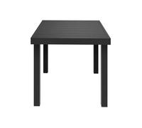 Table Jardin YITAHOME 78x78cm Carrée Extérieur WPC Aluminium Résistante Intempéries Terrasse Pelouse E-Coating Noir