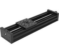 Table linéaire avec guidage à vis, alliage d'aluminium, pour imprimantes 3D et machines à graver, pas de vis 2 mm, noir/argent/noir, 350 mm