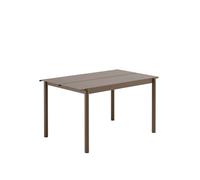 Table Linear en Acier 140x75 cm Taupe