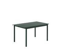 Table Linear en Acier 140x75 Vert Foncé