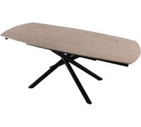 Table Madrid travertin 130-190x90x76 100% céramique