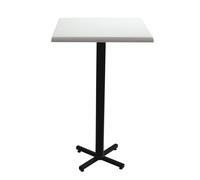 Table mange-debout Coffee carrée L.70 x P.70 x H.115 cm - Plateau Blanc ? Pied central Noir