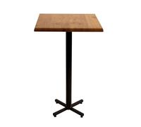 Table mange-debout Coffee carrée L.70 x P.70 x H.115 cm - Plateau Colorado ? Pied central Noir