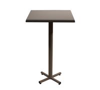 Table mange-debout Coffee carrée L.70 x P.70 x H.115 cm - Plateau Gris ? Pied central Aluminium