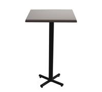 Table mange-debout Coffee carrée L.70 x P.70 x H.115 cm - Plateau Gris ? Pied central Noir