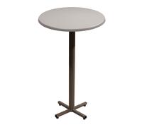 Table mange-debout Coffee ronde Ø.70 x H.115 cm - Plateau Gris ? Pied central Aluminium
