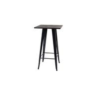 Table mange-debout HWC-A73, plateau en bois, design industriel, métal, 107x60x60cm noir