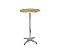 Bolero Mange-debout en frêne, hauteur 600 mm, plateau en bois de frêne pré-huilé et cadre en aluminium, taille : 1050 (H) x 600 (L) x 600 (P) mm, GR332