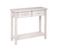 Table meuble d'entrée Console 2 tiroirs - Longueur 80 x largeur 30 x Hauteur 80 cm - -