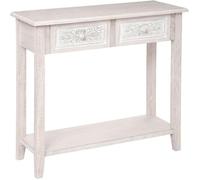 Table meuble d'entrée Console 2 tiroirs - Longueur 80 x largeur 30 x Hauteur 80 cm
