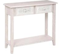 Table meuble d'entrée Console 2 tiroirs - Longueur 80 x largeur 30 x Hauteur 80 cm