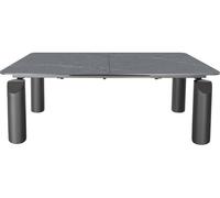 Table Milano 220/300 x 110 x 76 cm gris pieds gris