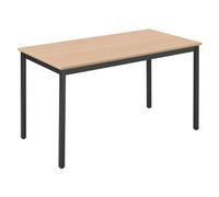 Table multi-usages hêtre L 120 x P 60 cm - Éco - piètement noir