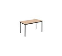 Table multi-usages hêtre l 120 x p 60 cm - éco - piétement noir - noir -