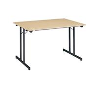 Table multi-usages pliante hêtre L 120 x P 80 cm - piètement noir