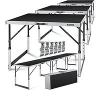 Table multifonction professionnelle, 3 pièces, 100 x 60 cm. Table à tapisser, charge maximale de 90 kg. Table extensible, table pliante, table pour brocante, table d'appoint, table polyvalente, table 