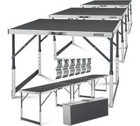 Table multifonction professionnelle, 3 pièces, 100 x 60 cm. Table à tapisser, charge maximale de 90 kg. Table extensible, table pliante, table pour brocante, table d'appoint, table polyvalente, table 