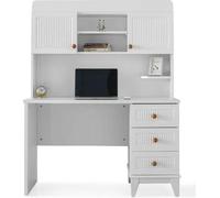 Table multifonctionnelle blanche Table de luxe Bureau moderne Table d'étude Nouveau