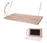 Table Murale Hwc-H48, Table Murale Pliante Étagère Murale Table Avec Tableau, Pliable Bois Massif 100x50cm Multicolore