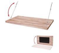 Table Murale Hwc-H48, Table Murale Pliante Étagère Murale Table Avec Tableau, Pliable Bois Massif 120x60cm Multicolore