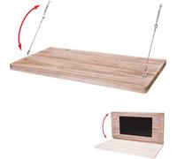 Table Murale Hwc-H48, Table Murale Pliante Étagère Murale Table Avec Tableau, Pliable Bois Massif 120x60cm Multicolore