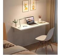 Table Murale Pliable 80x50 cm VIVOLILV,Table pliante murale multifonctionnelle,Idéal pour petits espaces,Blanc