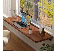 Table murale pliante - Bureau flottant en bois pour petits espaces, design mural, idéal pour la buanderie ou le bureau à domicile