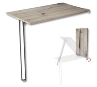 Table murale pliante Bureau Plateau de table 80x50 cm en chêne cendré Table pliante Table de salle à manger Table de cuisine pour le mur Hauteur de la table 74 cm pour le montage mural