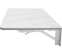 Table murale pliante - Table murale pliante - 80×40 cm - charge admissible 30 kg - plateau de table 16 mm - MDF & métal - résistant à la rouille - blanc