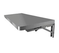 Table Murale Rabattable Cuisine 304 Table Bureau Murale Rabattable INOX | Support Épais Résistant Aux Hautes Températures Coins Arrondis pour Chambre, Cuisines Buanderie(120x30cm)