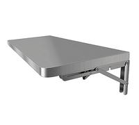 Table Murale Rabattable En Acier Inoxydable, Facile À Poser, À Rabat Pour Cuisine, Chambre, Salon, Bureau, Blanchisserie, Enfant, Peu Encombrant (Size : 80*30cm)
