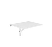 Table Murale Rabattable en Bois de Pin 80 x 60 x 43 cm, Blanc