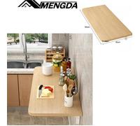 Table Murale Rabattable-MENGDA-Table Pliante-Convient pour la cuisine, le salon et la chambre-60 x 30 cm-Panneau de densité-Noyer