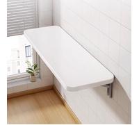 Table murale rabattable OHMG - Bureau mural pliant - Blanc 80*50*1.6cm