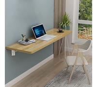 Table Murale Rabattable Pliante, Bureau Flottant pour Petit Espace, établi Pliant de Bureau, Table Flottante Montée en Bois Massif pour Salle