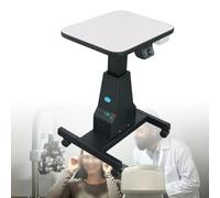 Table optique motorisée avec tiroir, bureau d'instruments de levage électrique, roulettes pivotantes verrouillables, rotation à 360° pour optométrie et lunettes