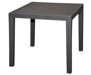 Table outdoor King effet rotin - Anthracite - 79 x 79 x 72 cm