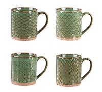 Table Passion - Coffret de 4 mugs Jaspe 35 cl vert