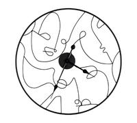 Table passion Horloge murale métal - Noir