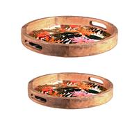 Table passion Plateau de service rond - Multicolore