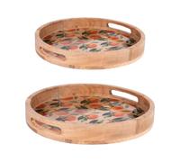 Table passion Plateau de service rond - Multicolore