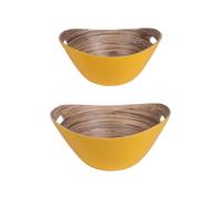 Table Passion - Set de 2 saladiers Bambou jaunes 30 et 25 cm