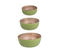 Table Passion - Set de 3 saladiers Bambou verts 30 cm 25 cm 20 cm