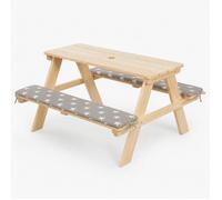 Table pique-nique enfant - ROBA - Picnic for 4 avec coussins 'Little Stars' - Bois massif - 4 places - Résistante aux intempéries