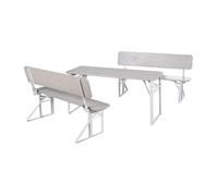 Table Pique-Nique Enfants - Roba - Pliable - 2 Bancs avec Dossiers - Bois Massif - Gris