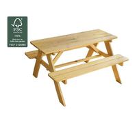 Table pique-nique pour enfant - FUN HOUSE - En bois FSC - 95 x 75 x 51 cm