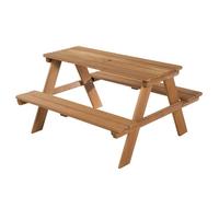 Table pique-nique pour enfants - ROBA - Outdoor + - Bois lasuré couleur teck - 4 personnes - Résistante aux intempéries