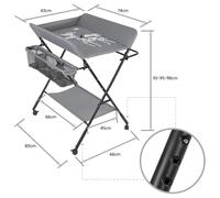 TABLE - PLAN A LANGER Table d'allaitement pour bébé Multi Space Grey