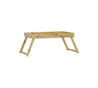 Table plateau 50 cm bambou et palmier noir et naturel HDTray